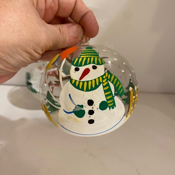 Set of 2 Hand Painted Blown Glass Ornaments (DP) - Picture 13 of 14